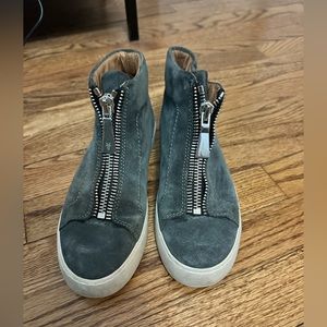 Frye zip up high top sneakers
